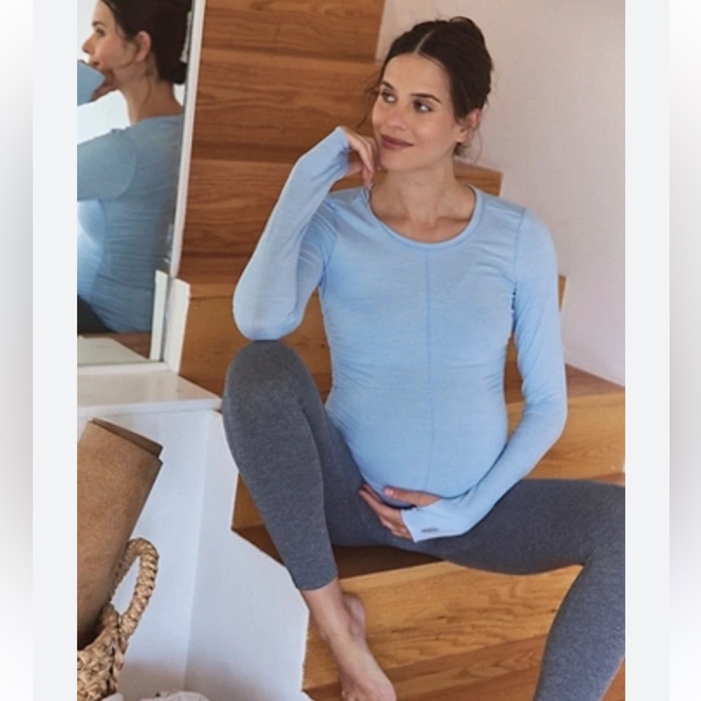 FP Movement by Free People Light Blue Long Sleeve Top